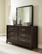 Furniture City Houma - Ashley Furniture - Neymorton Dresser and Mirror - Dresser and Mirror / Dark Grayish Brown - B618B1