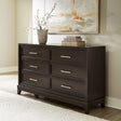 Furniture City Houma - Ashley Furniture - Neymorton Bedroom - Dresser and Mirror / Dark Grayish Brown - B618B1