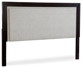 Neymorton King/California King Upholstered Panel Headboard, Dresser and Mirror