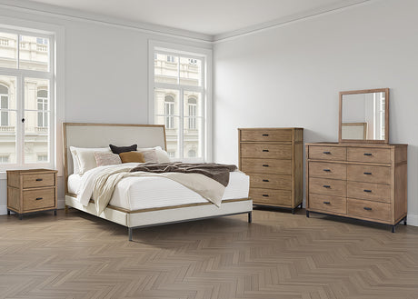 Furniture City Houma - Ashley Furniture - Tomtyn Queen Upholstered Bed - Queen Upholstered Bed / Light Brown - B622B2