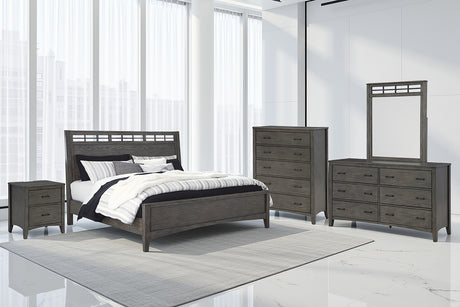Furniture City Houma - Ashley Furniture - Montillan Queen Panel Bed - Queen Panel Bed / Grayish Brown - B651B2