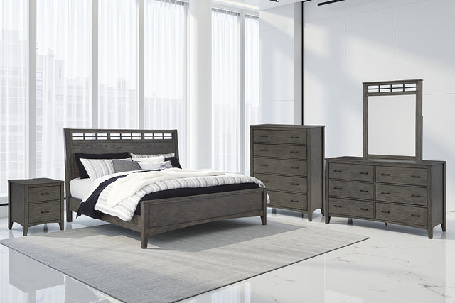Furniture City Houma - Ashley Furniture - Montillan Queen Panel Bed - Queen Panel Bed / Grayish Brown - B651B2