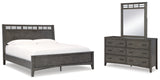Furniture City Houma - Ashley Furniture - Montillan Queen Panel Bed - Queen Panel Bed, Dresser and Mirror / Grayish Brown - B651B3