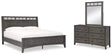 Furniture City Houma - Ashley Furniture - Montillan California King Panel Bed, Dresser and Mirror - California King Panel Bed, Dresser and Mirror - B651B7