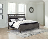 Furniture City Houma - Ashley Furniture - Montillan Bedroom - King Panel Bed / Grayish Brown - B651B4