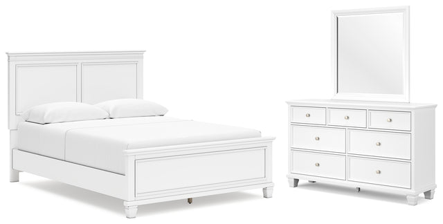 Furniture City Houma - Ashley Furniture - Fortman Queen Panel Bed, Dresser and Mirror - Queen Panel Bed, Dresser and Mirror - B680B3