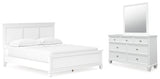 Fortman California King Panel Bed, Dresser and Mirror