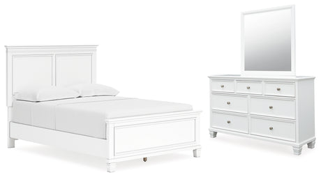 Furniture City Houma - Ashley Furniture - Fortman Full Panel Bed, Dresser and Mirror - Full Panel Bed, Dresser and Mirror - B680B9