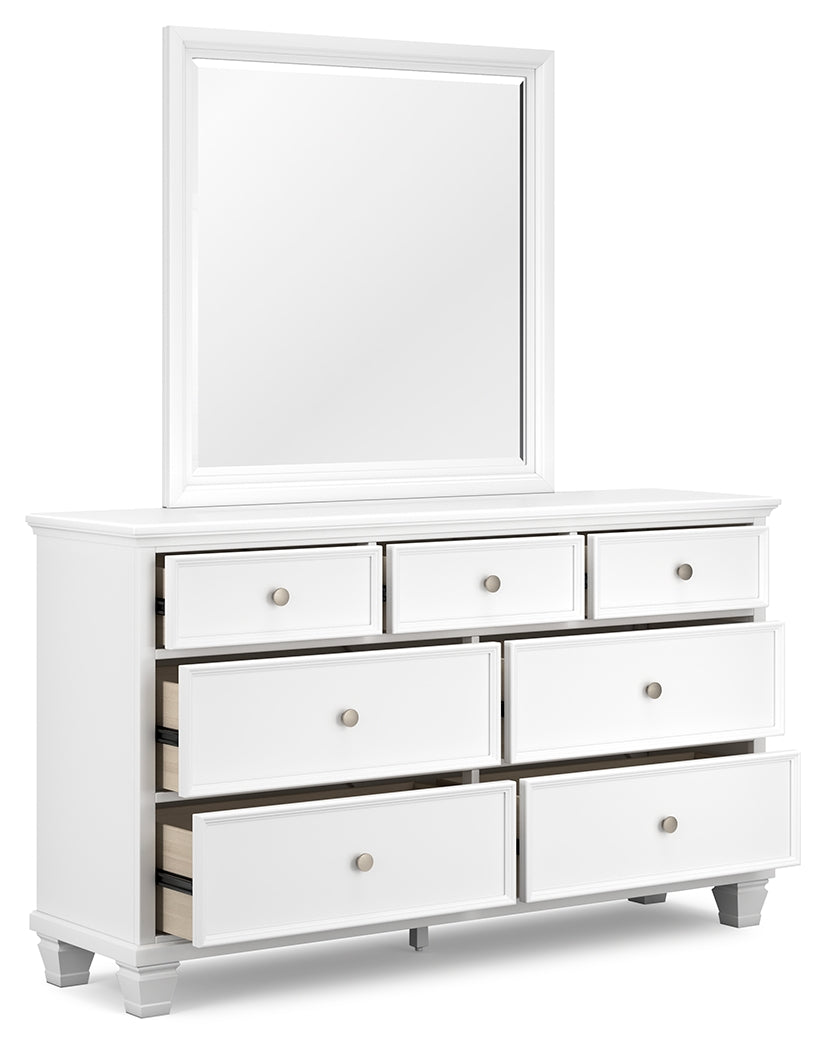 Fortman Twin Panel Bed, Dresser and Mirror