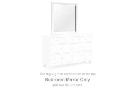 Furniture City Houma - Ashley Furniture - Fortman Bedroom Mirror - Bedroom Mirror / White - B680-36