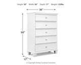Fortman King Panel Bed, Dresser, Mirror, Chest and 2 Nightstands