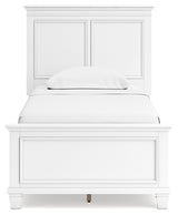 Fortman Twin Panel Bed, Dresser and Mirror