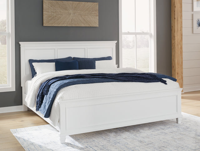 Furniture City Houma - Ashley Furniture - Fortman California King Panel Bed - California King Panel Bed / White - B680B5