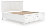 Furniture City Houma - Ashley Furniture - Fortman Bedroom - California King Panel Storage Bed / White - B680B23