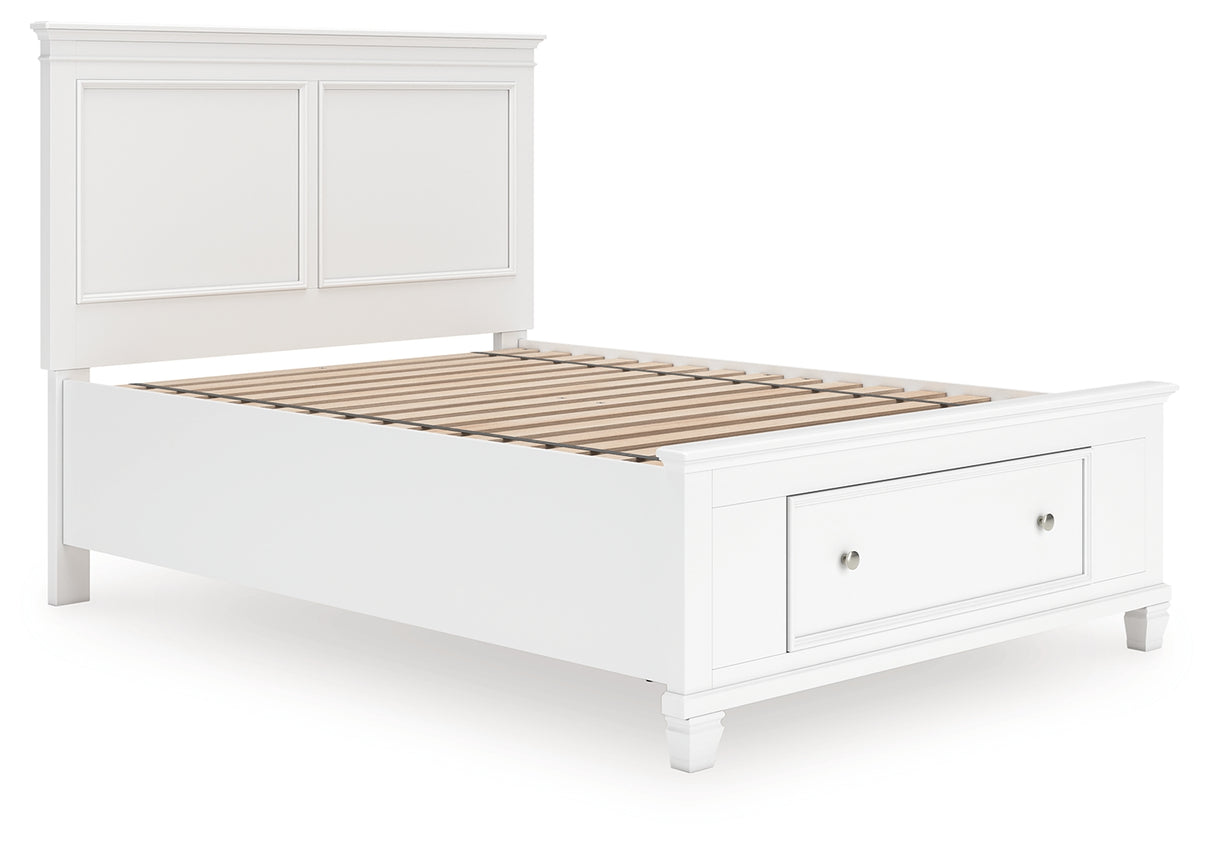 Furniture City Houma - Ashley Furniture - Fortman Bedroom - Full Panel Storage Bed / White - B680B25
