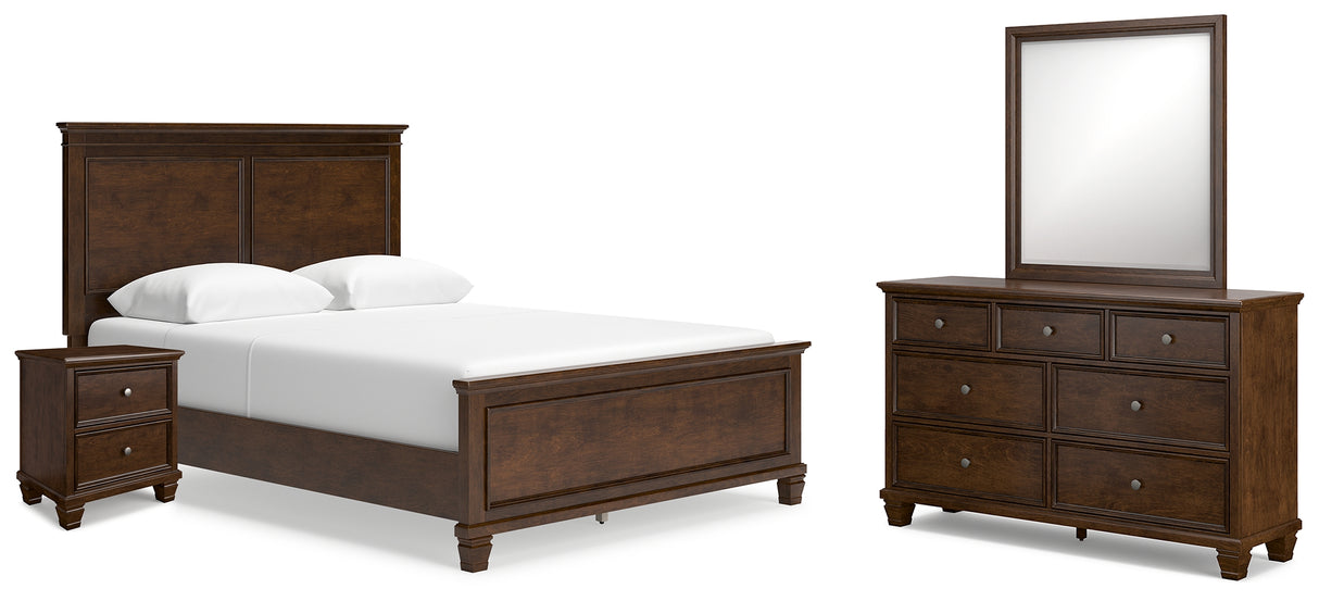 Furniture City Houma - Ashley Furniture - Danabrin Queen Panel Bed - Queen Panel Bed, Dresser, Mirror and Nightstand / Brown - B685B15