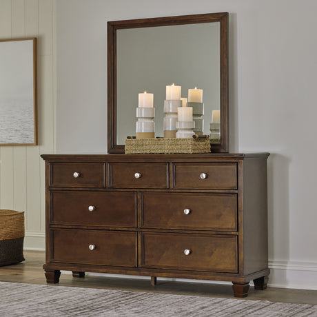 Furniture City Houma - Ashley Furniture - Danabrin Dresser and Mirror - Dresser and Mirror / Brown - B685B1