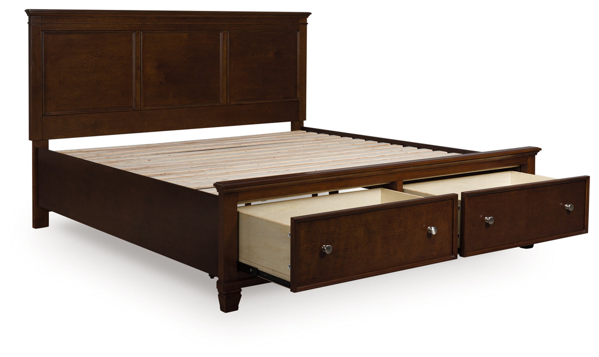 Furniture City Houma - Ashley Furniture - Danabrin Bedroom - King Panel Storage Bed / Brown - B685B18
