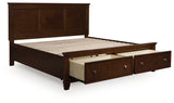 Furniture City Houma - Ashley Furniture - Danabrin Bedroom - King Panel Storage Bed / Brown - B685B18
