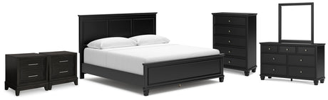 Furniture City Houma - Ashley Furniture - Lanolee King Panel Bed, Dresser, Mirror, Chest and 2 Nightstands - King Panel Bed, Dresser, Mirror, Chest and 2 Nightstands - B687B28