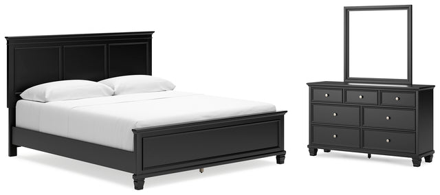 Furniture City Houma - Ashley Furniture - Lanolee California King Panel Bed, Dresser and Mirror - California King Panel Bed, Dresser and Mirror - B687B14