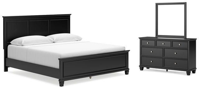 Furniture City Houma - Ashley Furniture - Lanolee King Panel Bed, Dresser and Mirror - King Panel Bed, Dresser and Mirror - B687B13