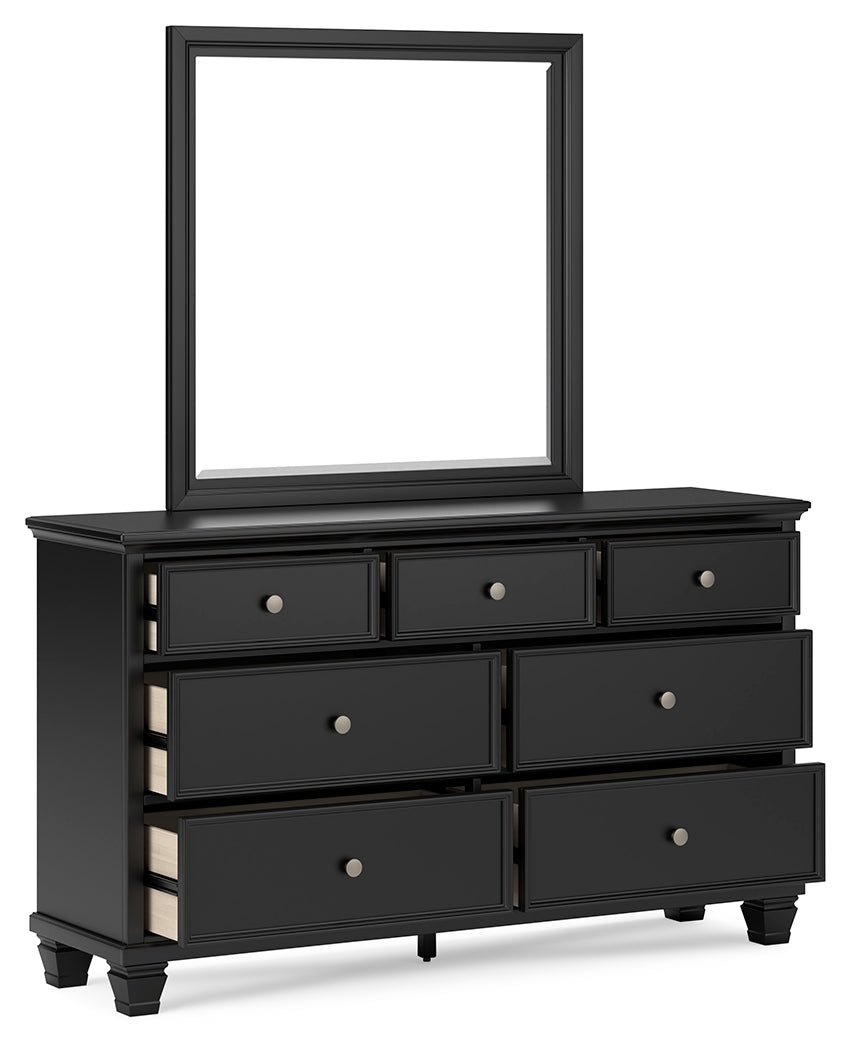 Lanolee Queen Panel Bed, Dresser, Mirror and Nightstand