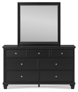 Lanolee Queen Panel Bed, Dresser, Mirror and Nightstand