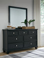 Furniture City Houma - Ashley Furniture - Lanolee Dresser and Mirror - Dresser and Mirror / Black - B687B1