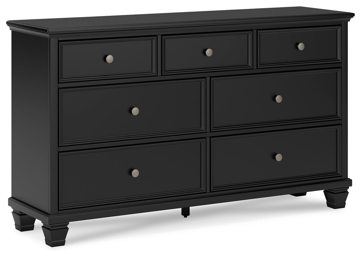 Lanolee California King Panel Bed, Dresser, Chest and 2 Nightstands