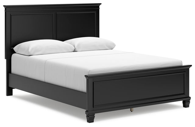 Furniture City Houma - Ashley Furniture - Lanolee Queen Panel Bed - Queen Panel Bed / Black - B687B6