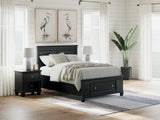 Furniture City Houma - Ashley Furniture - Lanolee Bedroom - Full Panel Storage Bed / Black - B687B22