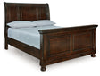 Furniture City Houma - Ashley Furniture - Porter Queen Sleigh Bed - Queen Sleigh Bed / Rustic Brown - B697B48