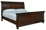 Furniture City Houma - Ashley Furniture - Porter Bedroom - King Sleigh Bed / Rustic Brown - B697B49