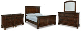 Furniture City Houma - Ashley Furniture - Porter Queen Panel Bed, Dresser, Mirror and 2 Nightstands - Queen Panel Bed, Dresser, Mirror and 2 Nightstands - B697B52