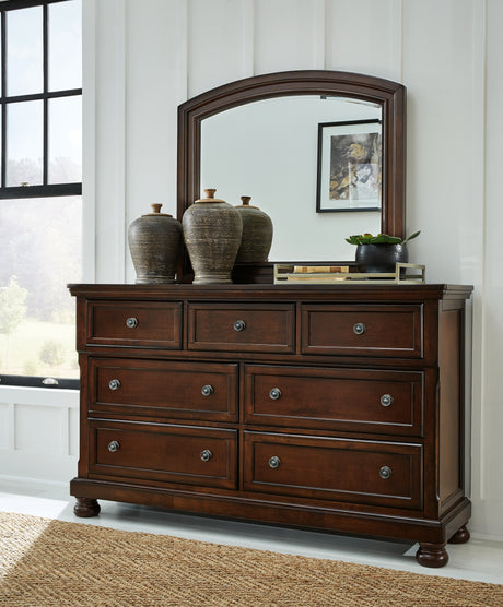 Furniture City Houma - Ashley Furniture - Porter Dresser and Mirror - Dresser and Mirror / Rustic Brown - B697B1