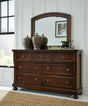 Furniture City Houma - Ashley Furniture - Porter Dresser and Mirror - Dresser and Mirror / Rustic Brown - B697B1