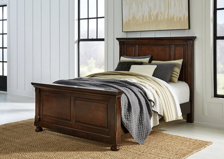 Furniture City Houma - Ashley Furniture - Porter Queen Panel Bed - Queen Panel Bed / Rustic Brown - B697B2