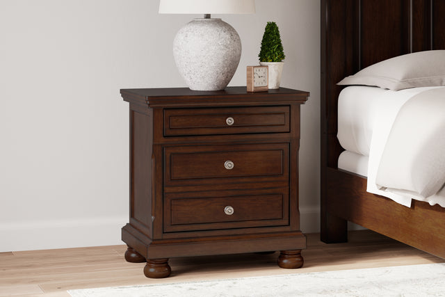 Furniture City Houma - Ashley Furniture - Porter Nightstand - Two Drawer Night Stand / Rustic Brown - B697-92