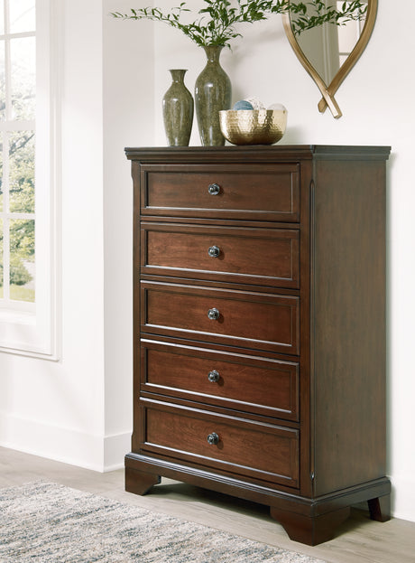 Furniture City Houma - Ashley Furniture - Trellington Chest of Drawers - Five Drawer Chest / Brown - B716-46