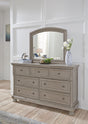 Furniture City Houma - Ashley Furniture - Lettner Dresser and Mirror - Dresser and Mirror / Light Gray - B733B1