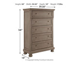 Lettner King Panel Bed, Chest and 2 Nightstands