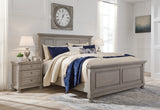 Furniture City Houma - Ashley Furniture - Lettner Bedroom - California King Panel Bed / Light Gray - B733B7