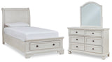 Furniture City Houma - Ashley Furniture - Robbinsdale Twin Sleigh Storage Bed, Dresser and Mirror - Twin Sleigh Storage Bed, Dresser and Mirror - B742B14