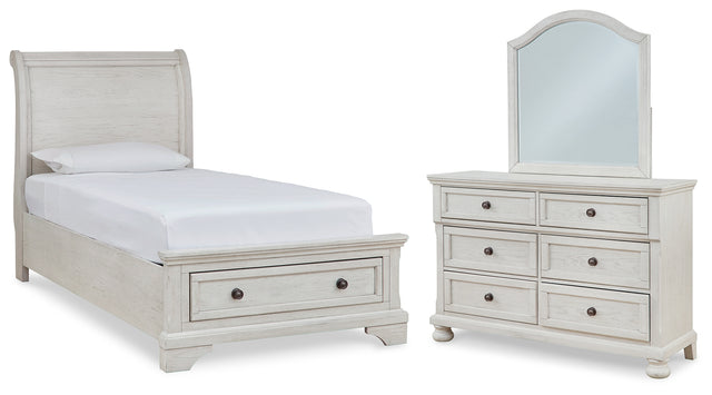 Furniture City Houma - Ashley Furniture - Robbinsdale Twin Sleigh Storage Bed, Dresser and Mirror - Twin Sleigh Storage Bed, Dresser and Mirror - B742B14