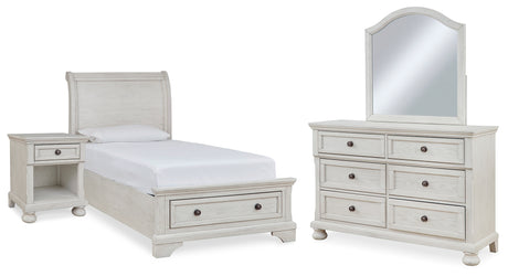 Furniture City Houma - Ashley Furniture - Robbinsdale Twin Storage Bed, Dresser, Mirror and Nightstand - Twin Storage Bed, Dresser, Mirror and Nightstand - B742B36