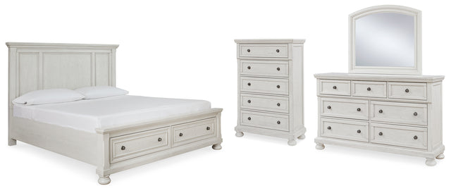 Furniture City Houma - Ashley Furniture - Robbinsdale Queen Panel Storage Bed, Dresser, Mirror and Chest - Queen Panel Storage Bed, Dresser, Mirror and Chest - B742B27