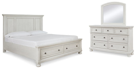 Furniture City Houma - Ashley Furniture - Robbinsdale Queen Panel Storage Bed, Dresser and Mirror - Queen Panel Storage Bed, Dresser and Mirror - B742B30