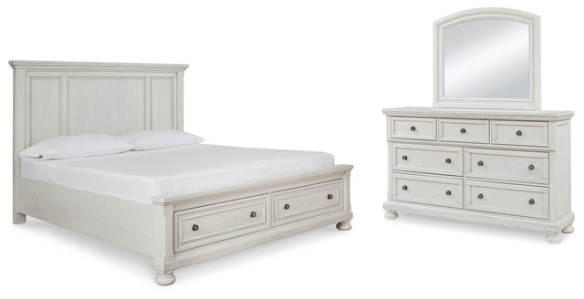 Furniture City Houma - Ashley Furniture - Robbinsdale Queen Panel Storage Bed, Dresser and Mirror - Queen Panel Storage Bed, Dresser and Mirror - B742B30