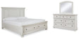 Furniture City Houma - Ashley Furniture - Robbinsdale King Panel Storage Bed, Dresser and Mirror - King Panel Storage Bed, Dresser and Mirror - B742B31